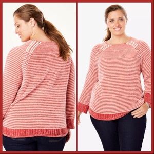 Woman Within • Chenille Pullover Shaker Sweater